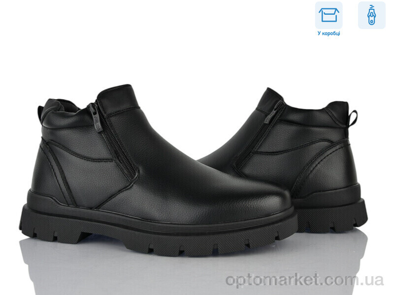 Купить Черевики чоловічі M1062-1C Jinlida чорний, фото 1