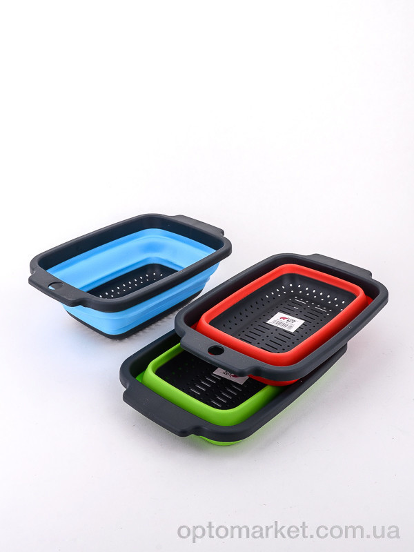 Купить Кухонне приладдя M12801 Дуршлаг силіконовий 28.5х19х9.3см mix LOOK&BUY, фото 1