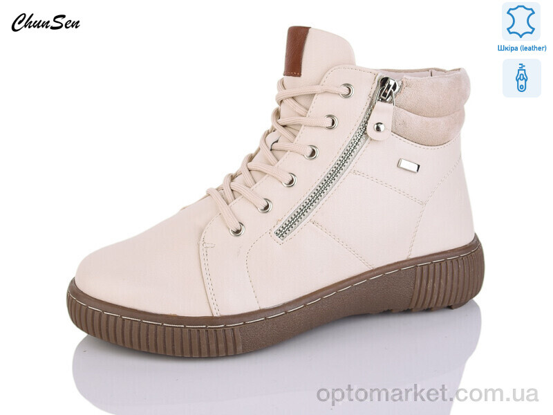 Купить Черевики жіночі M223-7 Chunsen бежевий, фото 1