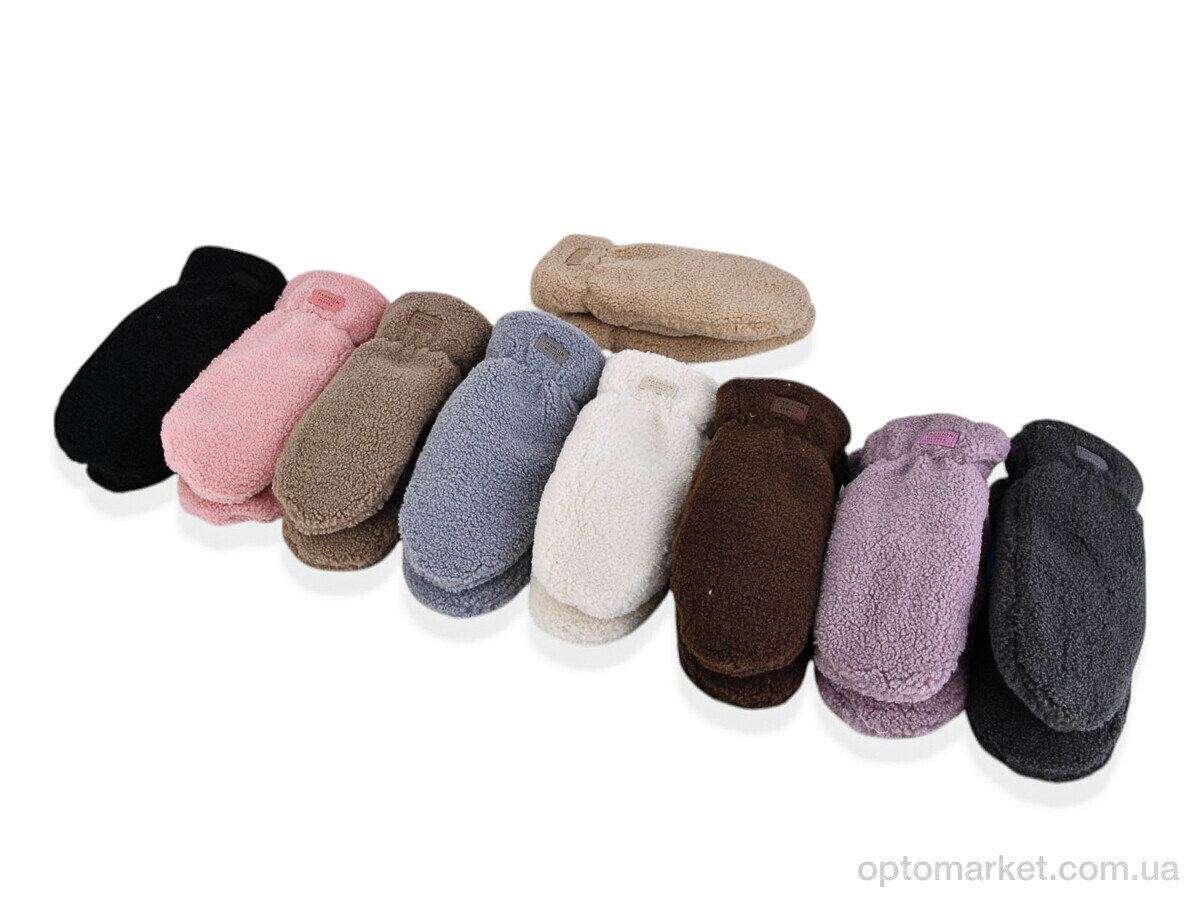 Купить Рукавиці жіночі M3-108 (тедді) mix Number one мікс, фото 1