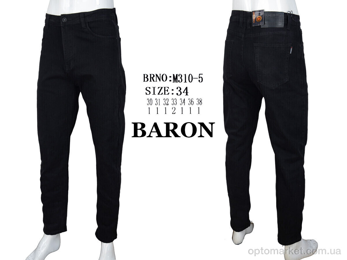 Купить Джинси чоловічі M310-5 black Baron чорний, фото 4