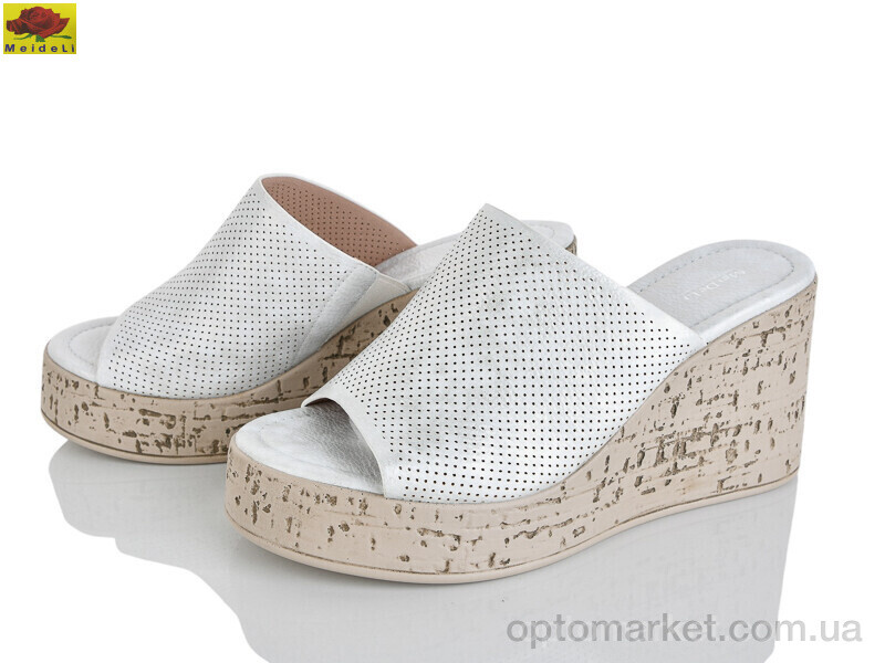 Купить Шльопанці жіночі M313-19 Mei De Li білий, фото 1