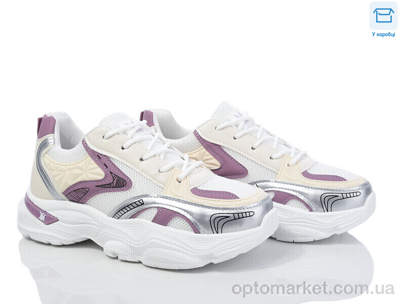 Купить Кросівки жіночі M4 white-purple M-Style білий, фото 1