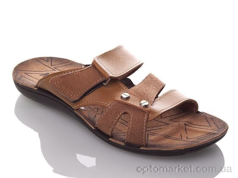 Купить Шльопанці чоловічі M405 camel Demur коричневий, фото 1