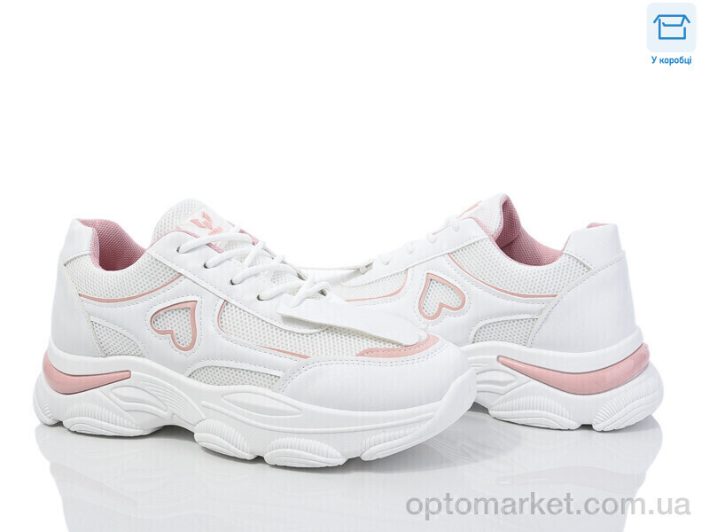 Купить Кросівки жіночі M5 white-pink M-Style білий, фото 1