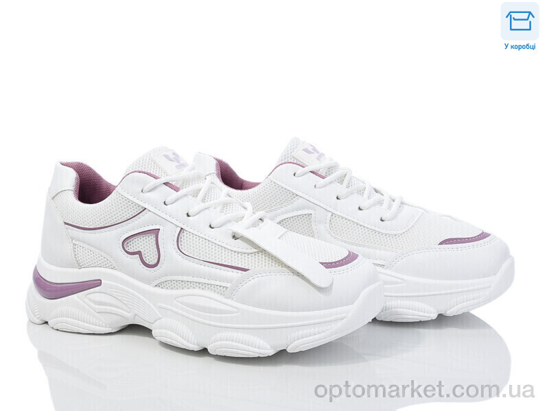 Купить Кросівки жіночі M5 white-purple M-Style білий, фото 1