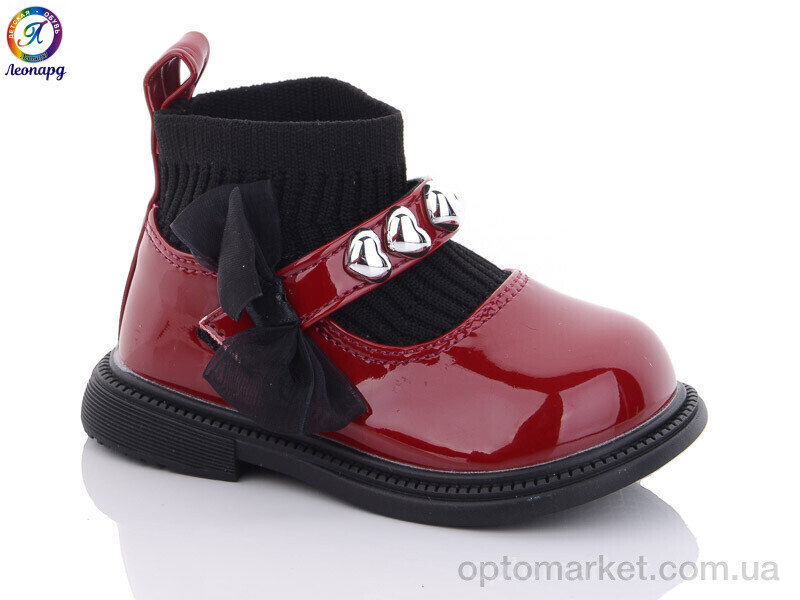 Купить Туфлі дитячі M6618-2 red Леопард бордовий, фото 1