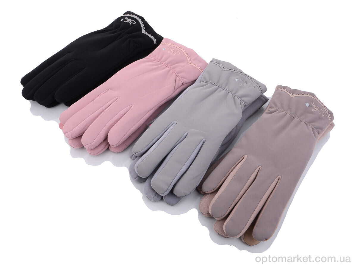 Купить Рукавички жіночі M6Ж плащівка-хуто mix RuBi мікс, фото 1