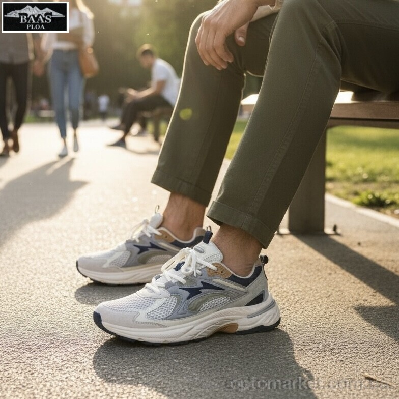 Купить Кросівки чоловічі M7529-25 Baas бежевий, фото 2