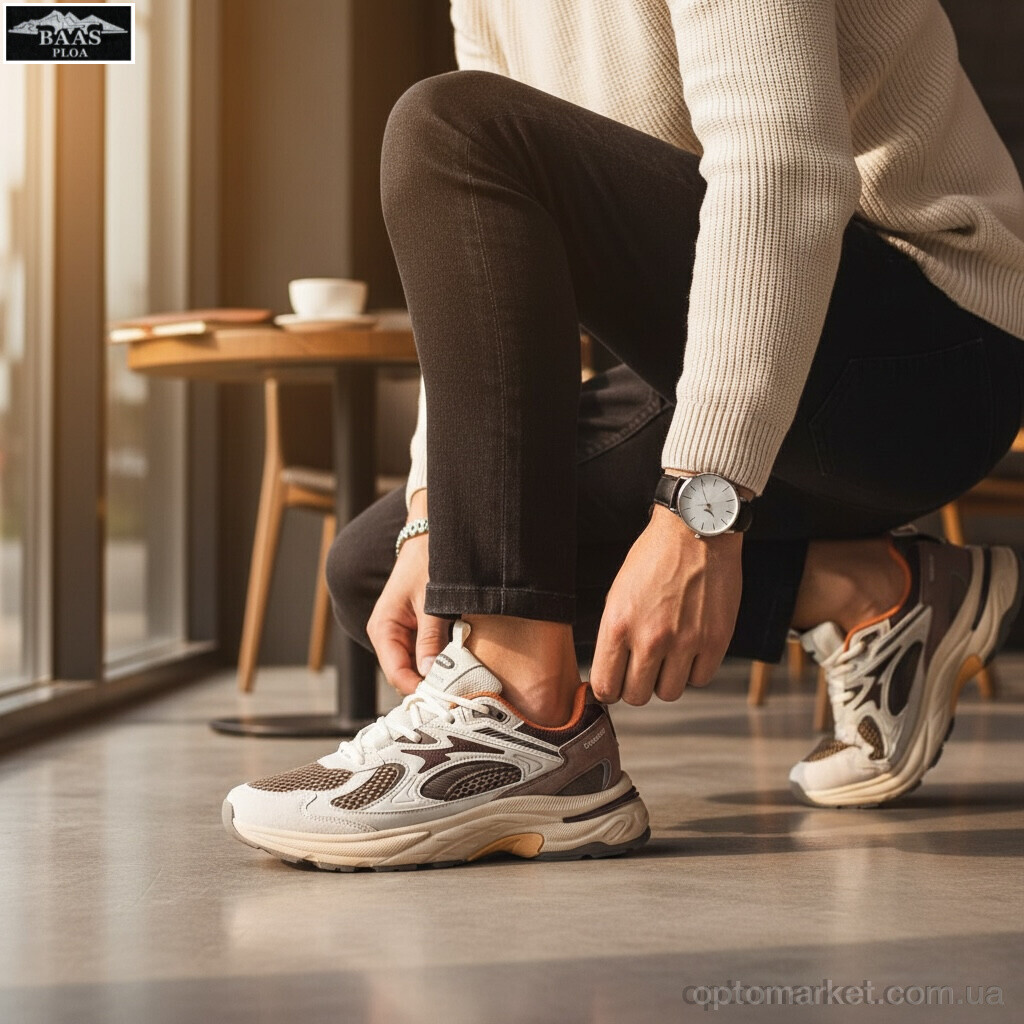 Купить Кросівки чоловічі M7529-6 Baas коричневий, фото 2