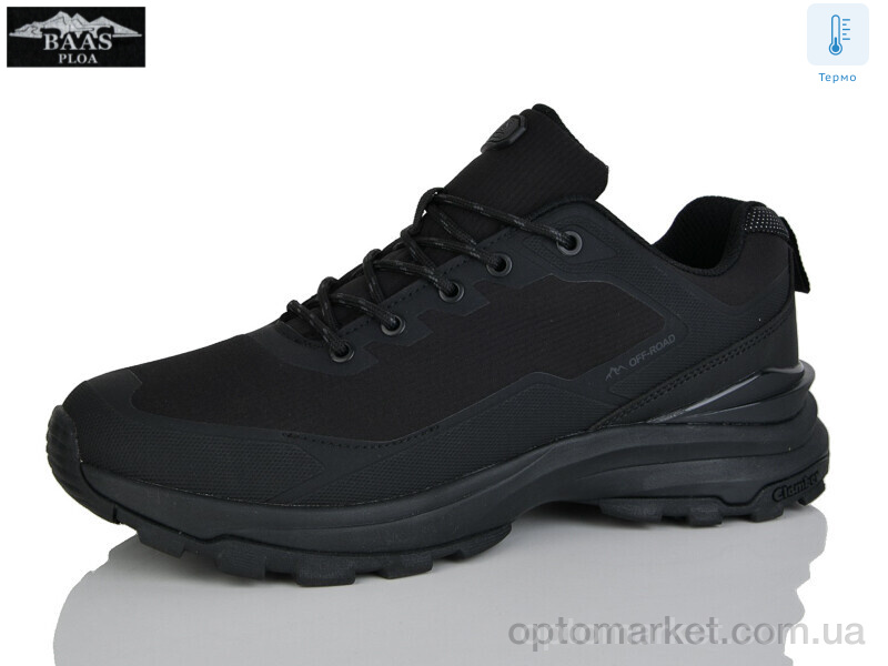 Купить Кросівки чоловічі M7649-1 термо Baas чорний, фото 1