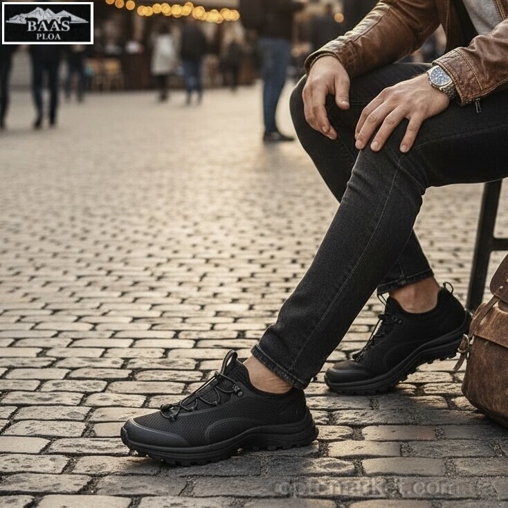 Купить Кросівки чоловічі M7660-1 Baas чорний, фото 2