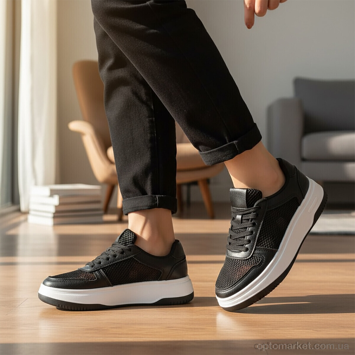 Купить Кросівки жіночі MD2-1 DaFuYuan чорний, фото 3