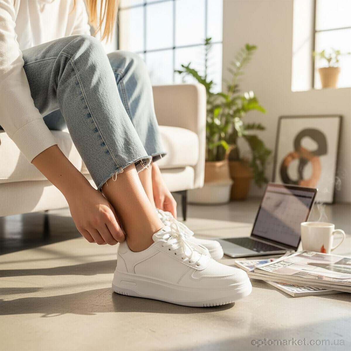 Купить Кросівки жіночі MD6-2 DaFuYuan білий, фото 2