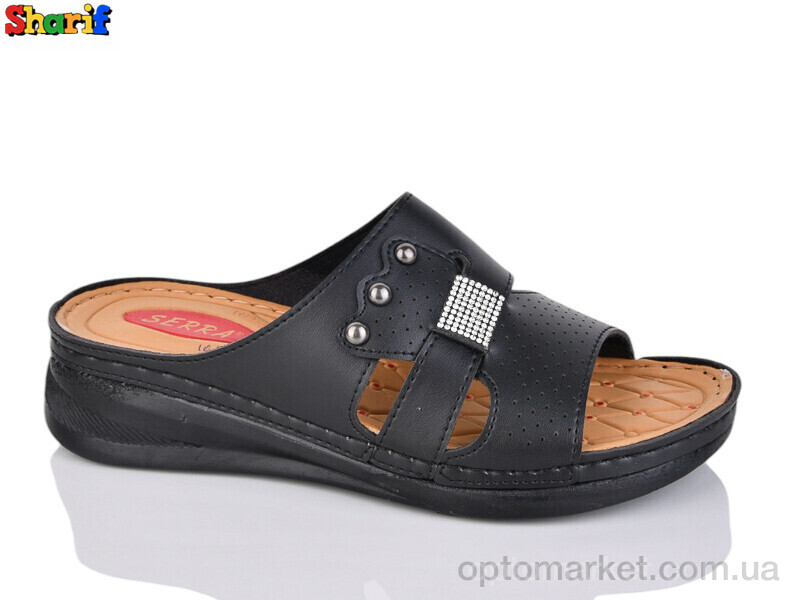 Купить Шльопанці жіночі ME1019-3 Serra чорний, фото 1
