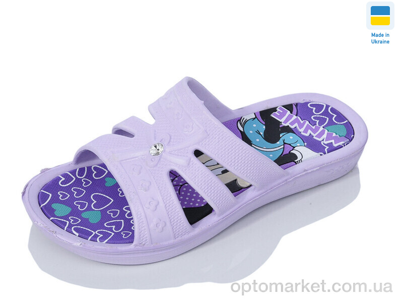 Купить Шльопанці дитячі Мікі св. фіолетовий Verta фіолетовий, фото 1
