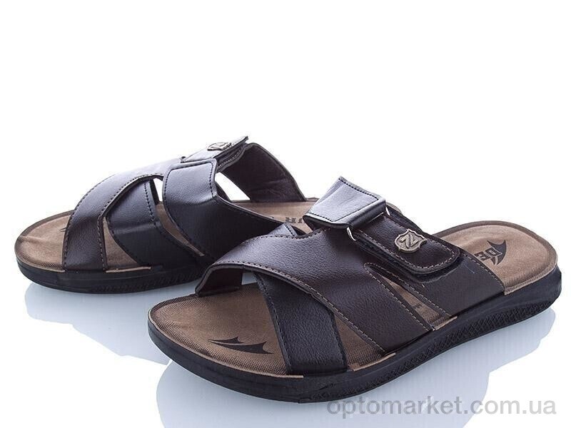 Купить Шльопанці чоловічі MKB6111 black-brown Demur чорний, фото 1