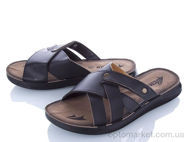 Купить Шльопанці чоловічі MKB6117 black Demur чорний, фото 1