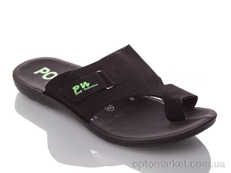 Купить Шльопанці чоловічі MPWP green Demur чорний, фото 1