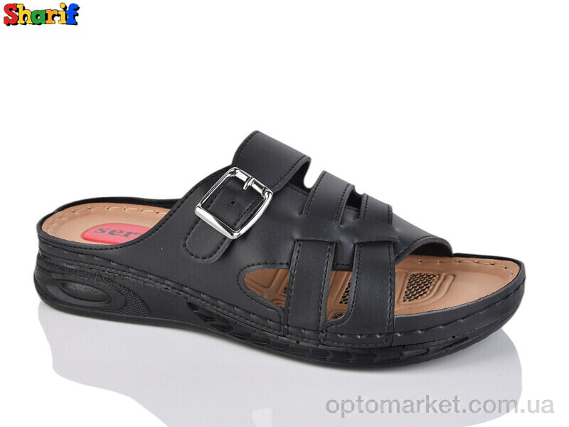 Купить Шльопанці жіночі MS1405-2 Serra чорний, фото 1