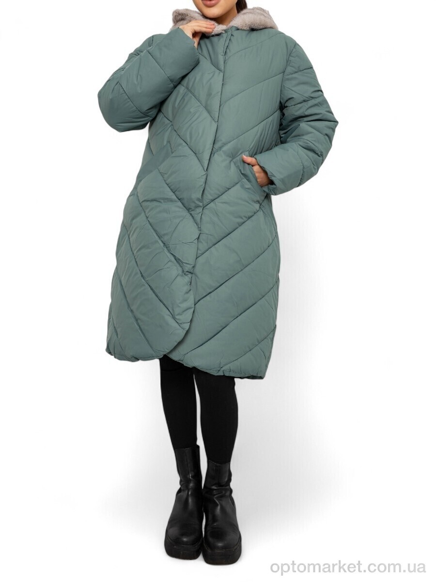 Купить Пальто жіночі MU020 (12064) green Mumuhuaxiangyi зелений, фото 1