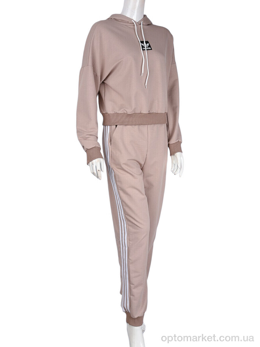 Купить Спортивний костюм жіночі N004-16 beige A.idas бежевий, фото 2