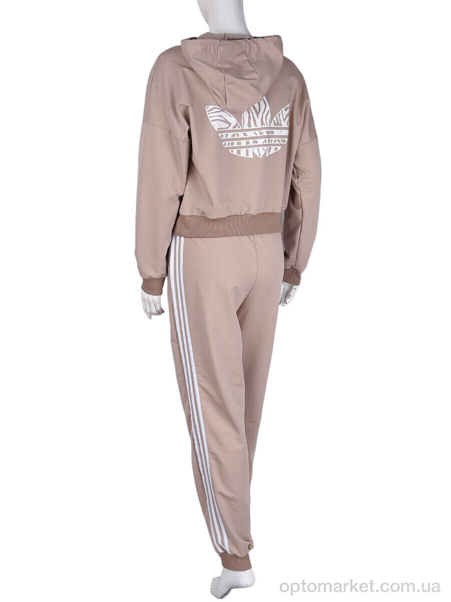 Купить Спортивний костюм жіночі N004-16 beige A.idas бежевий, фото 3