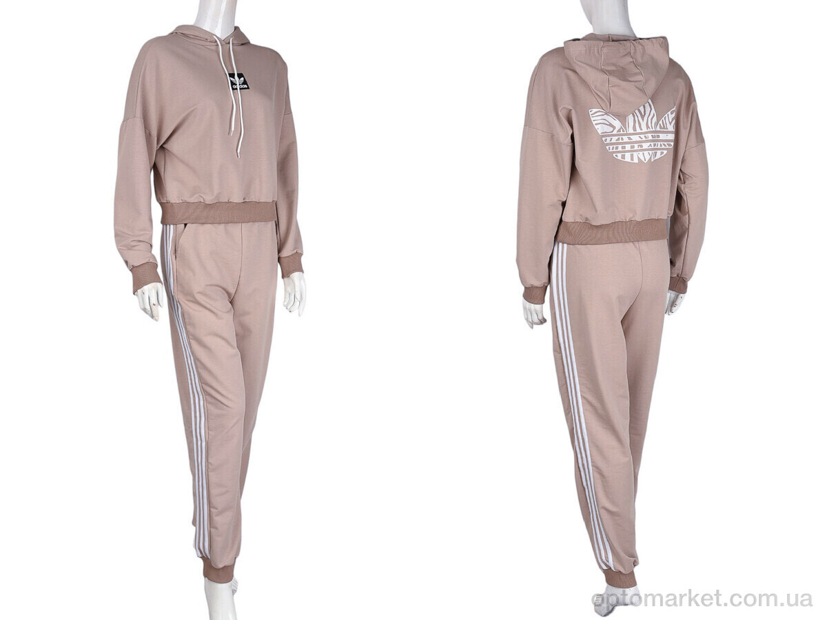 Купить Спортивний костюм жіночі N004-16 beige A.idas бежевий, фото 4