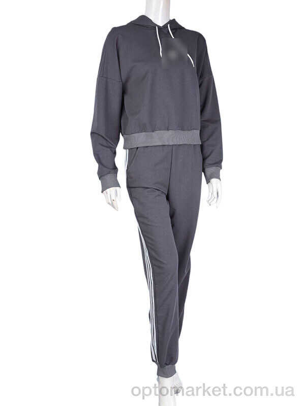 Купить Спортивний костюм жіночі N004-19 grey A.idas сірий, фото 1