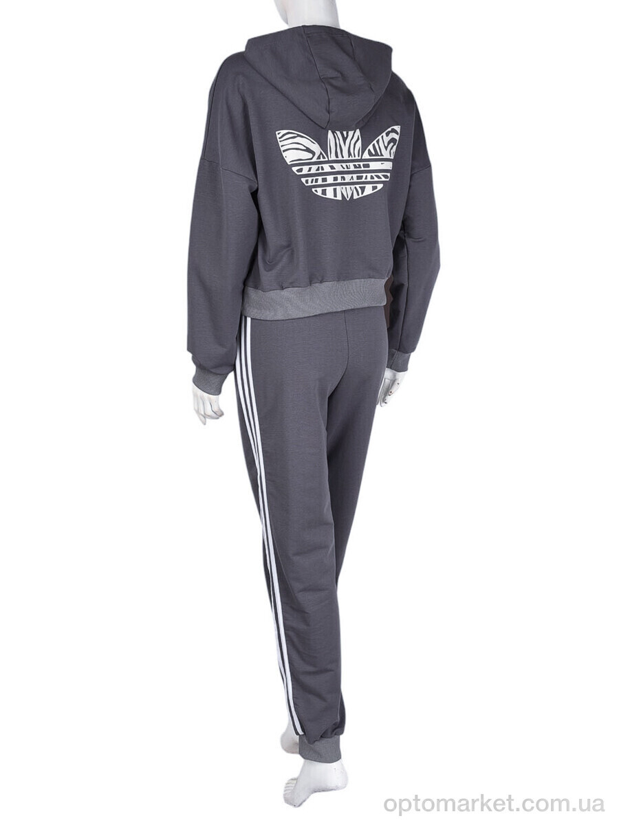 Купить Спортивний костюм жіночі N004-19 grey A.idas сірий, фото 3