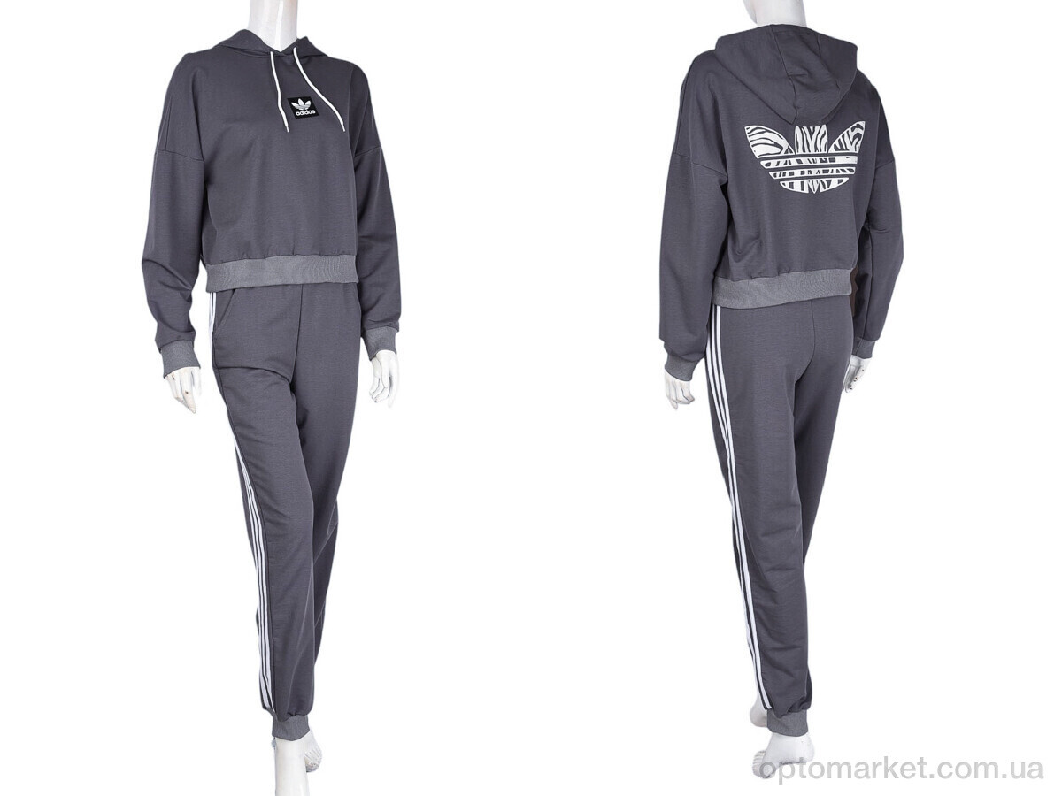 Купить Спортивний костюм жіночі N004-19 grey A.idas сірий, фото 4