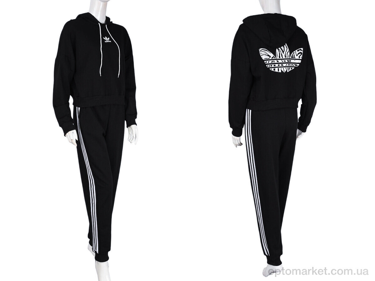 Купить Спортивний костюм жіночі N004-20 black A.idas чорний, фото 4