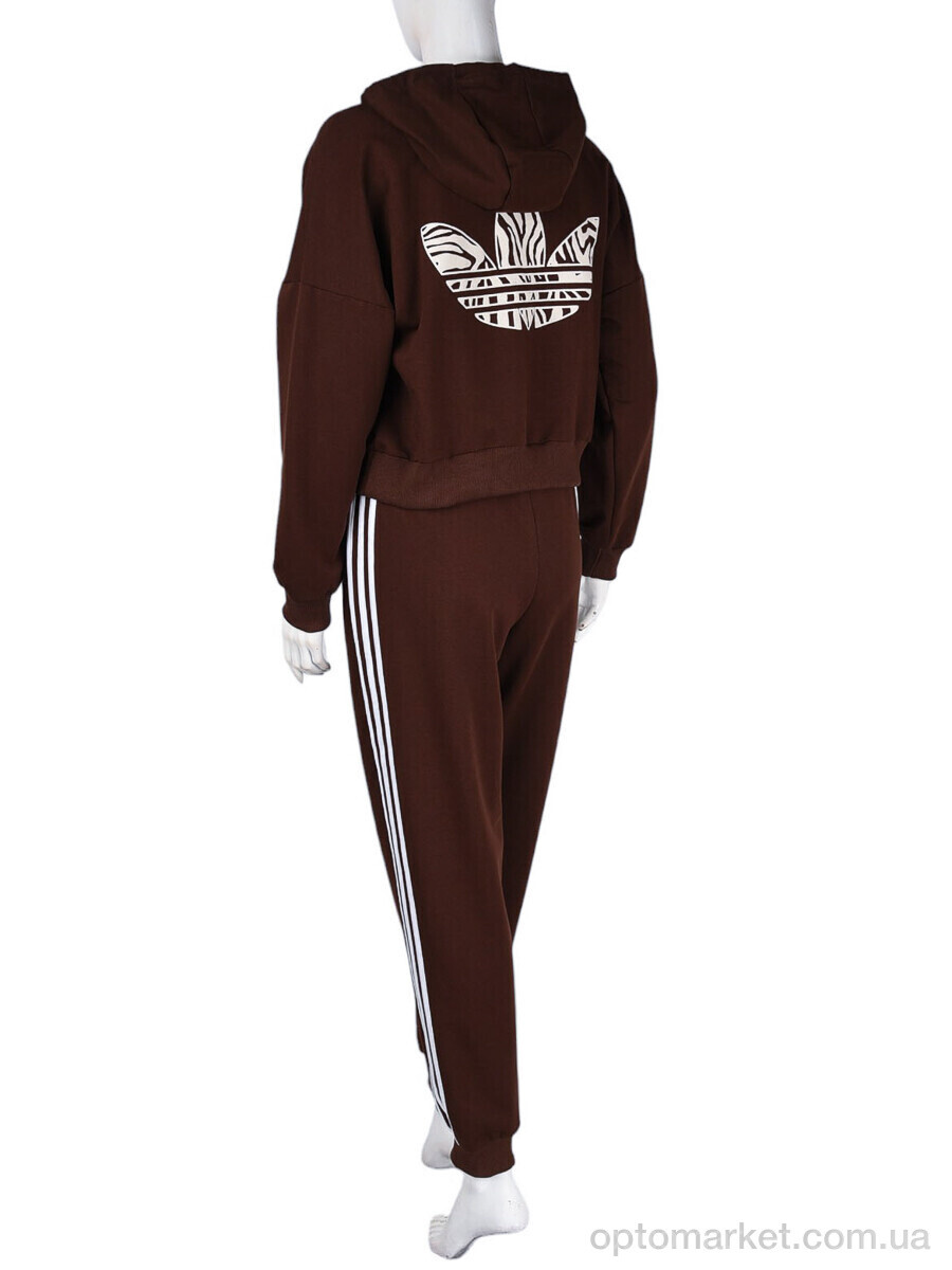 Купить Спортивний костюм жіночі N004-22 brown A.idas коричневий, фото 3