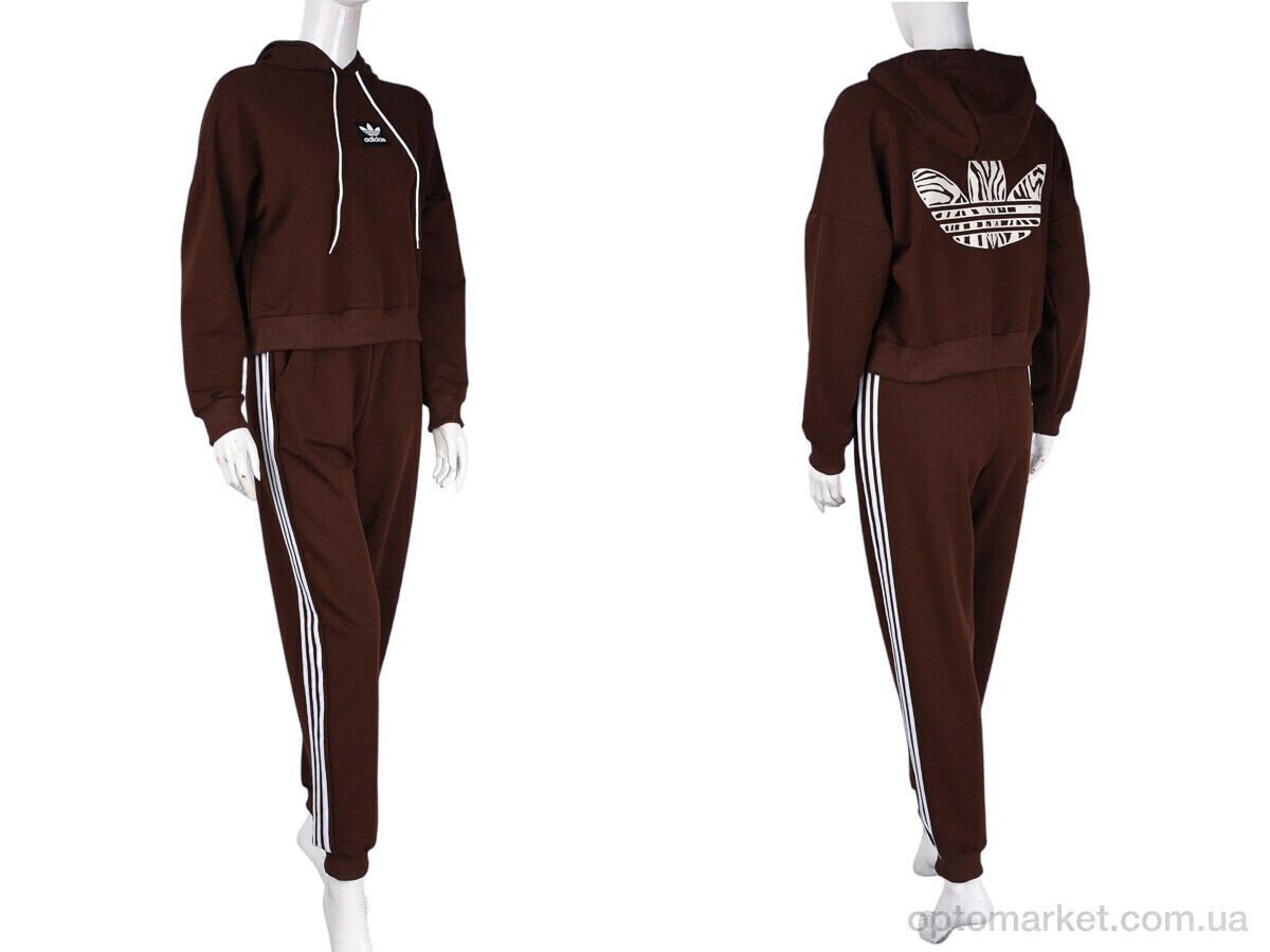 Купить Спортивний костюм жіночі N004-22 brown A.idas коричневий, фото 4