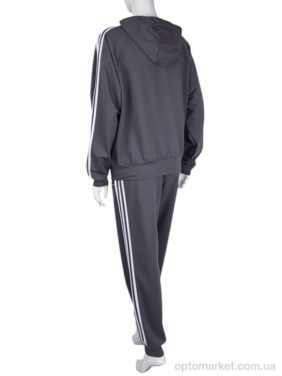 Купить Спортивний костюм жіночі N004-3 grey A.idas сірий, фото 3