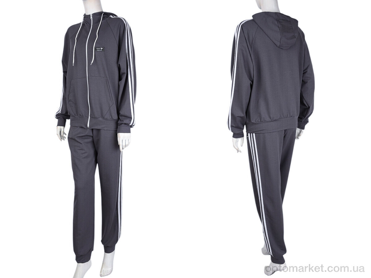 Купить Спортивний костюм жіночі N004-3 grey A.idas сірий, фото 4