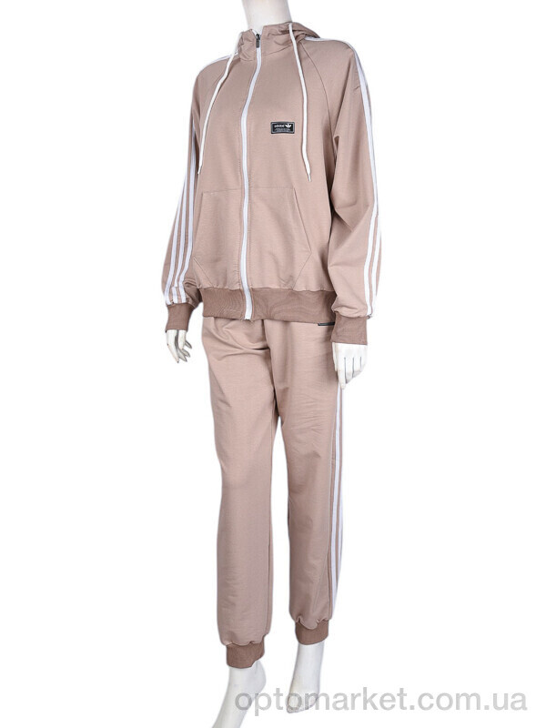 Купить Спортивний костюм жіночі N004-4 beige A.idas бежевий, фото 1