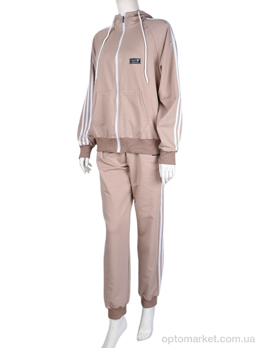 Купить Спортивний костюм жіночі N004-4 beige A.idas бежевий, фото 2