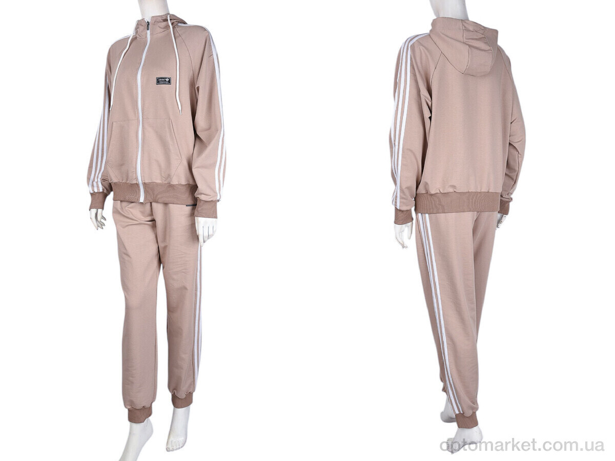 Купить Спортивний костюм жіночі N004-4 beige A.idas бежевий, фото 4