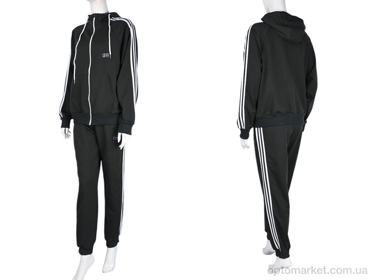Купить Спортивний костюм жіночі N004-5 khaki A.idas хакі, фото 4