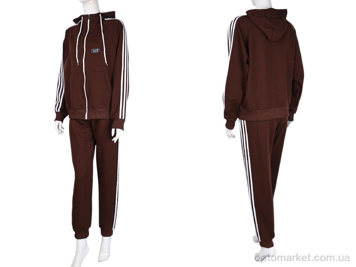 Купить Спортивний костюм жіночі N004-9 brown A.idas коричневий, фото 4
