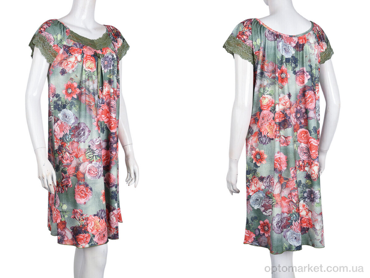 Купить Нічна сорочка жіночі N010-7 green Saimeiqi зелений, фото 3