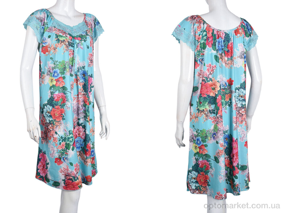 Купить Нічна сорочка жіночі N010-8 blue Saimeiqi блакитний, фото 3