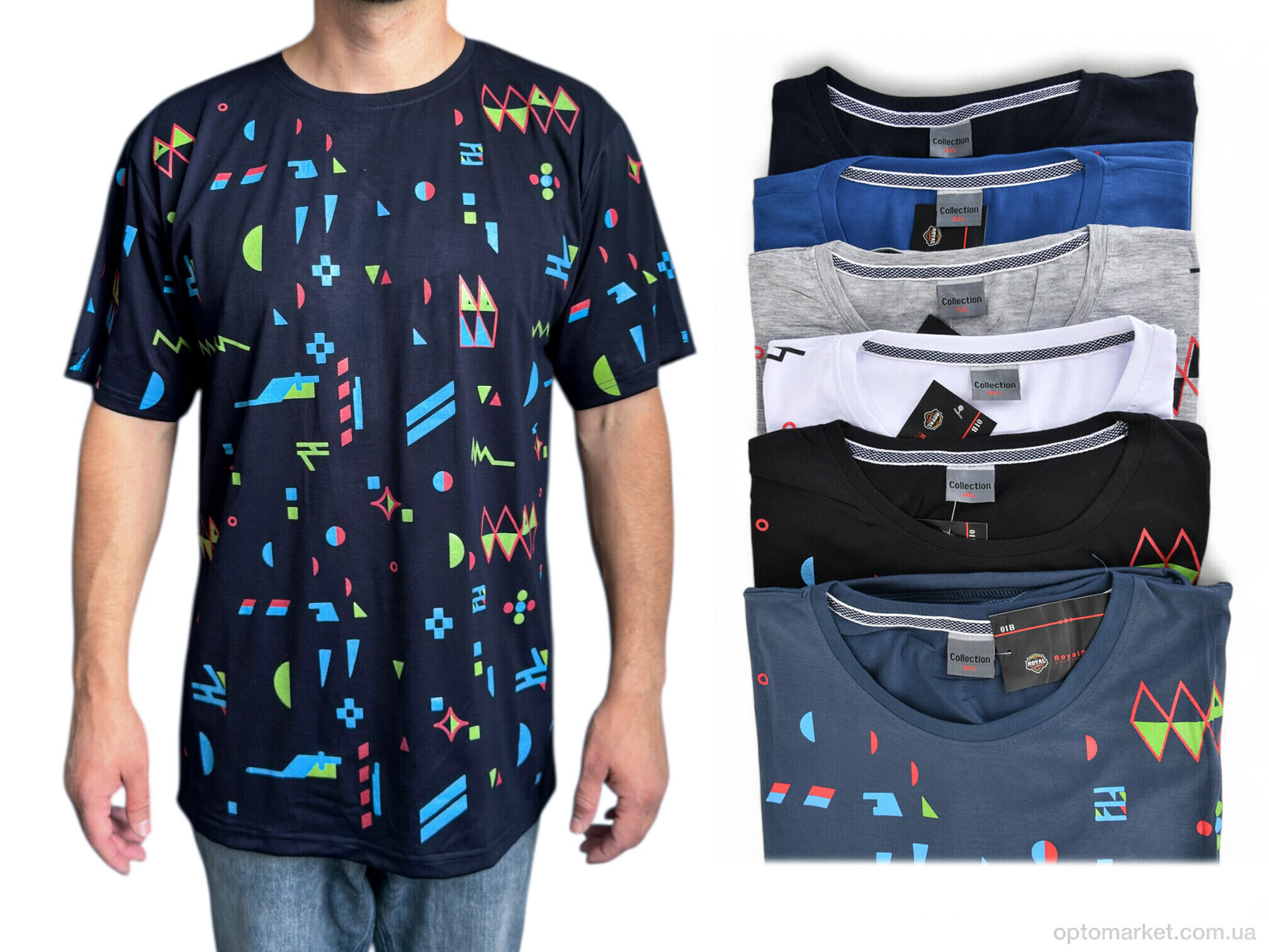 Купить Футболка чоловічі N01B mix Royal Sport мікс, фото 1