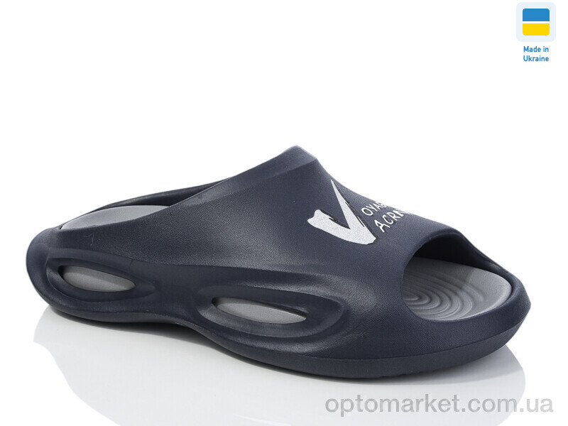 Купить Шльопанці чоловічі N135 т.синій-св.сірий Lot Shoes синій, фото 1