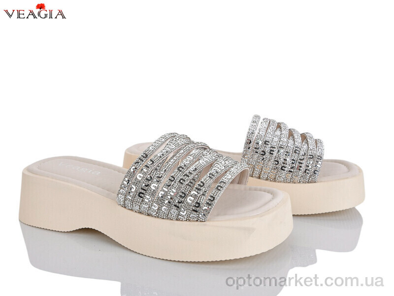Купить Шльопанці жіночі N17 beige Veagia бежевий, фото 1
