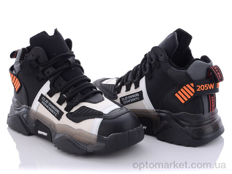 Купить Кросівки жіночі N2373-1 флис Fam Regina чорний, фото 1