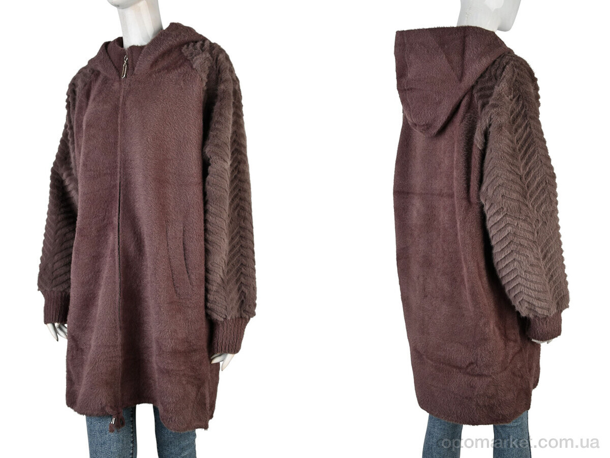 Купить Пальто жіночі N28 brown Edel коричневий, фото 3