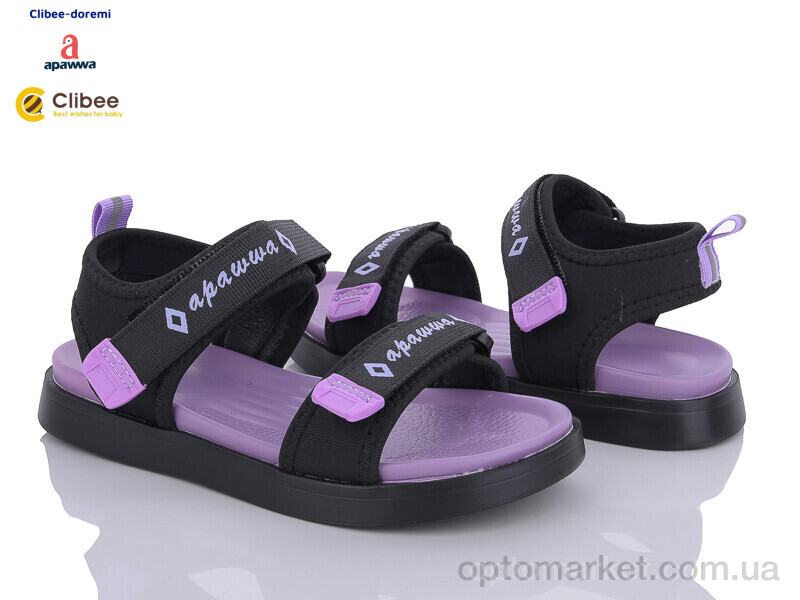 Купить Босоніжки дитячі N352 purple Apawwa чорний, фото 1