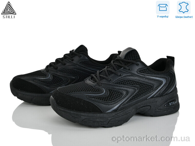 Купить Кросівки жіночі N390-1 шкіра Stilli чорний, фото 1